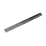 Infinity Drain 36" FX 65 Series Complete Kit with Perforated Offset Slot Grate Polished Stainless