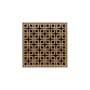Infinity Drain 5" x 5" KD 5 Center Drain Kit with Link Pattern Decorative Plate, Cast Iron Drain Body for Hot Mop and 2" Outlet Satin Bronze