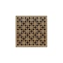 Infinity Drain 5" x 5" KD 5 Center Drain Kit with Link Pattern Decorative Plate, Cast Iron Drain Body for Hot Mop and 2" Outlet Satin Champagne