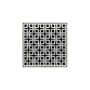 Infinity Drain 5" x 5" KD 5 Center Drain Kit with Link Pattern Decorative Plate, Cast Iron Drain Body for Hot Mop and 2" Outlet Satin Stainless