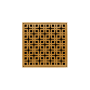 Infinity Drain 5" x 5" KD 5 Center Drain Kit with Link Pattern Decorative Plate, PVC Bonded Flange Drain Body, 2", 3" and 4" Outlet Polished Gold