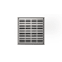 Infinity Drain 5"x5" LND 5 Slotted Pattern Center Drain - 2" Throat Satin Stainless