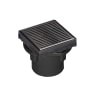 Infinity Drain 4" x 4" LND 4 Slotted Pattern Center Drain Kit, ABS Drain Body and 2" Outlet Oil Rubbed Bronze