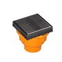 Infinity Drain 4" x 4" LND 4 Slotted Pattern Center Drain Kit, Cast Iron Drain Body for Hot Mop and 2" No Hub Outlet Oil Rubbed Bronze