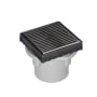 Infinity Drain 4" x 4" LND 4 Slotted Pattern Center Drain Kit, PVC Drain Body and 2" Outlet Oil Rubbed Bronze