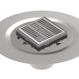 Infinity Drain 4" x 4" LND 4 Slotted Pattern Center Drain Kit, PVC Bonded Flange, 2", 3" and 4" Outlet Matte White