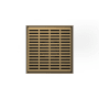 Infinity Drain 4" x 4" LND 4 Slotted Pattern Center Drain Kit, PVC Bonded Flange, 2", 3" and 4" Outlet Satin Champagne