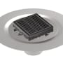 Infinity Drain 4" x 4" LND 4 Slotted Pattern Center Drain Kit, Stainless Steel Bonded Flange and 2" No Hub Outlet Matte Black