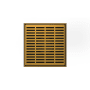 Infinity Drain 5" x 5" LND 5 Slotted Pattern Center Drain Kit, Cast Iron Drain Body for Hot Mop and 2" No Hub Outlet Polished Brass