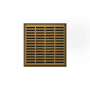 Infinity Drain 5" x 5" LND 5 Slotted Pattern Center Drain Kit, ABS Bonded Flange, 2", 3" and 4" Outlet Satin Bronze