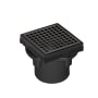 Infinity Drain 4" x 4" LQD 4 Squares Pattern Center Drain Kit, ABS Drain Body and 2" Outlet Oil Rubbed Bronze