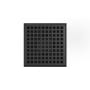 Infinity Drain 4" x 4" LQD 4 Squares Pattern Center Drain Kit, PVC Drain Body and 2" Outlet Gunmetal
