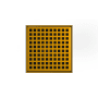 Infinity Drain 4" x 4" LQD 4 Squares Pattern Center Drain Kit, PVC Drain Body and 2" Outlet Polished Gold