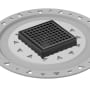 Infinity Drain 4" x 4" LQD 4 Squares Pattern Center Drain Kit, PVC Bonded Flange, 2", 3" and 4" Outlet Matte Black