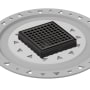 Infinity Drain 4" x 4" LQD 4 Squares Pattern Center Drain Kit, PVC Bonded Flange, 2", 3" and 4" Outlet Oil Rubbed Bronze