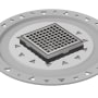 Infinity Drain 4" x 4" LQD 4 Squares Pattern Center Drain Kit, PVC Bonded Flange, 2", 3" and 4" Outlet Polished Stainless