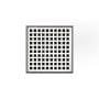 Infinity Drain 5" x 5" LQD 5 Squares Pattern Center Drain Kit, ABS Drain Body and 2" Outlet Polished Stainless