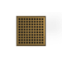 Infinity Drain 5" x 5" LQD 5 Squares Pattern Center Drain Kit, ABS Bonded Flange, 2", 3" and 4" Outlet Satin Bronze