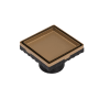 Infinity Drain 4"x4" LTD 4 Tile Drain Strainer-2" Throat Satin Bronze