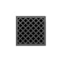 Infinity Drain 4" x 4" Center Drain Kit with Moor Pattern Decorative Plate and 2" Throat for MD 4 Gunmetal