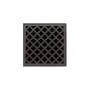 Infinity Drain 4" x 4" MD 4 Center Drain Complete Kit with Moor Pattern Decorative Plate with Cast Iron Drain Body for Hot Mop, 2" Outlet Oil Rubbed Bronze
