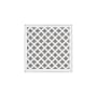 Infinity Drain 5" x 5" MD 5 Center Drain Complete Kit with Moor Pattern Decorative Plate with ABS Drain Body, 2" Outlet Matte White