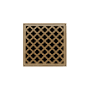 Infinity Drain 5" x 5" MD 5 Center Drain Complete Kit with Moor Pattern Decorative Plate with Cast Iron Drain Body, 2" Outlet Satin Bronze