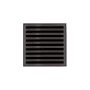 Infinity Drain 4" x 4" ND 4 Center Drain Complete Kit with Lines Pattern Decorative Plate with Cast Iron Drain Body for Hot Mop, 2" Outlet Oil Rubbed Bronze
