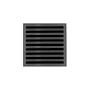 Infinity Drain 4" x 4" ND 4 Center Drain Complete Kit with Lines Pattern Decorative Plate with PVC Drain Body, 2" Outlet Gunmetal