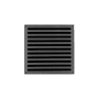 Infinity Drain 5" x 5" ND 5 Center Drain Complete Kit with Lines Pattern Decorative Plate with Cast Iron Drain Body for Hot Mop, 2" Outlet Gunmetal