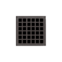 Infinity Drain 4" x 4" Center Drain with Squares Pattern Decorative Plate and 2" Throat for QD 4 Oil Rubbed Bronze