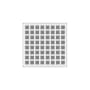 Infinity Drain 5" x 5" Center Drain with Squares Pattern Decorative Plate and 2" Throat for QD 5 Matte White