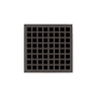 Infinity Drain 5" x 5" QD 5 Center Drain Complete Kit with Squares Pattern Decorative Plate with PVC Bonded Flange Drain Body, 2", 3" and 4" Outlet Oil Rubbed Bronze