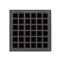 Infinity Drain Squares 4" Drain Grate Only for Select Infinity Drain Center Drains Oil Rubbed Bronze