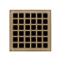 Infinity Drain Squares 4" Drain Grate Only for Select Infinity Drain Center Drains Satin Bronze