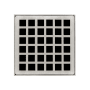Infinity Drain Squares 4" Drain Grate Only for Select Infinity Drain Center Drains Satin Stainless
