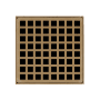 Infinity Drain Squares 5" Drain Grate Only for Select Infinity Drain Center Drains Satin Bronze