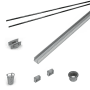 Infinity Drain 60" PVC Linear Drain Component Only Kit for S-AG 38 and S-DG 38 series Matte Black