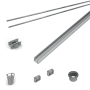 Infinity Drain 60" PVC Linear Drain Component Only Kit for S-AG 38 and S-DG 38 series Polished Stainless