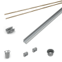 Infinity Drain 60" PVC Linear Drain Component Only Kit for S-AG 38 and S-DG 38 series Satin Bronze