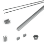 Infinity Drain 60" PVC Linear Drain Component Only Kit for S-AG 38 and S-DG 38 series Satin Stainless