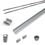 Infinity Drain 60" PVC Linear Drain Component Only Kit for S-AG 65, S-DG 65, and S-TIF 65 series Matte Black