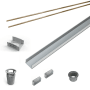 Infinity Drain 60" PVC Linear Drain Component Only Kit for S-AG 65, S-DG 65, and S-TIF 65 series Satin Bronze