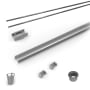 Infinity Drain 96" PVC Linear Drain Component Only Kit for S-LAG 38 and S-LT 38 series Satin Stainless