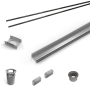 Infinity Drain 48" PVC Linear Drain Component Only Kit for S-LAG 65, S-LT 65, and S-LTIF 65 series Oil Rubbed Bronze