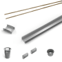 Infinity Drain 48" PVC Linear Drain Component Only Kit for S-LAG 65, S-LT 65, and S-LTIF 65 series Satin Bronze