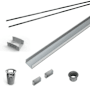 Infinity Drain 84" Long Custom Rough Only Kit for S-LAG 65, S-LT 65, S-LSD 65, and S-LTIF 65 Series, Includes PVC Components and Channel Trim Matte Black