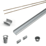 Infinity Drain 84" Long Custom Rough Only Kit for S-LAG 65, S-LT 65, S-LSD 65, and S-LTIF 65 Series, Includes PVC Components and Channel Trim Satin Bronze
