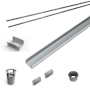 Infinity Drain 84" Long Custom Rough Only Kit for S-LAG 65, S-LT 65, S-LSD 65, and S-LTIF 65 Series, Includes PVC Components and Channel Trim Satin Stainless
