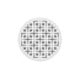 Infinity Drain 5" RKD 5 Round Center Drain with Link Pattern Decorative Plate and 2" Throat for RKD 5 Matte White